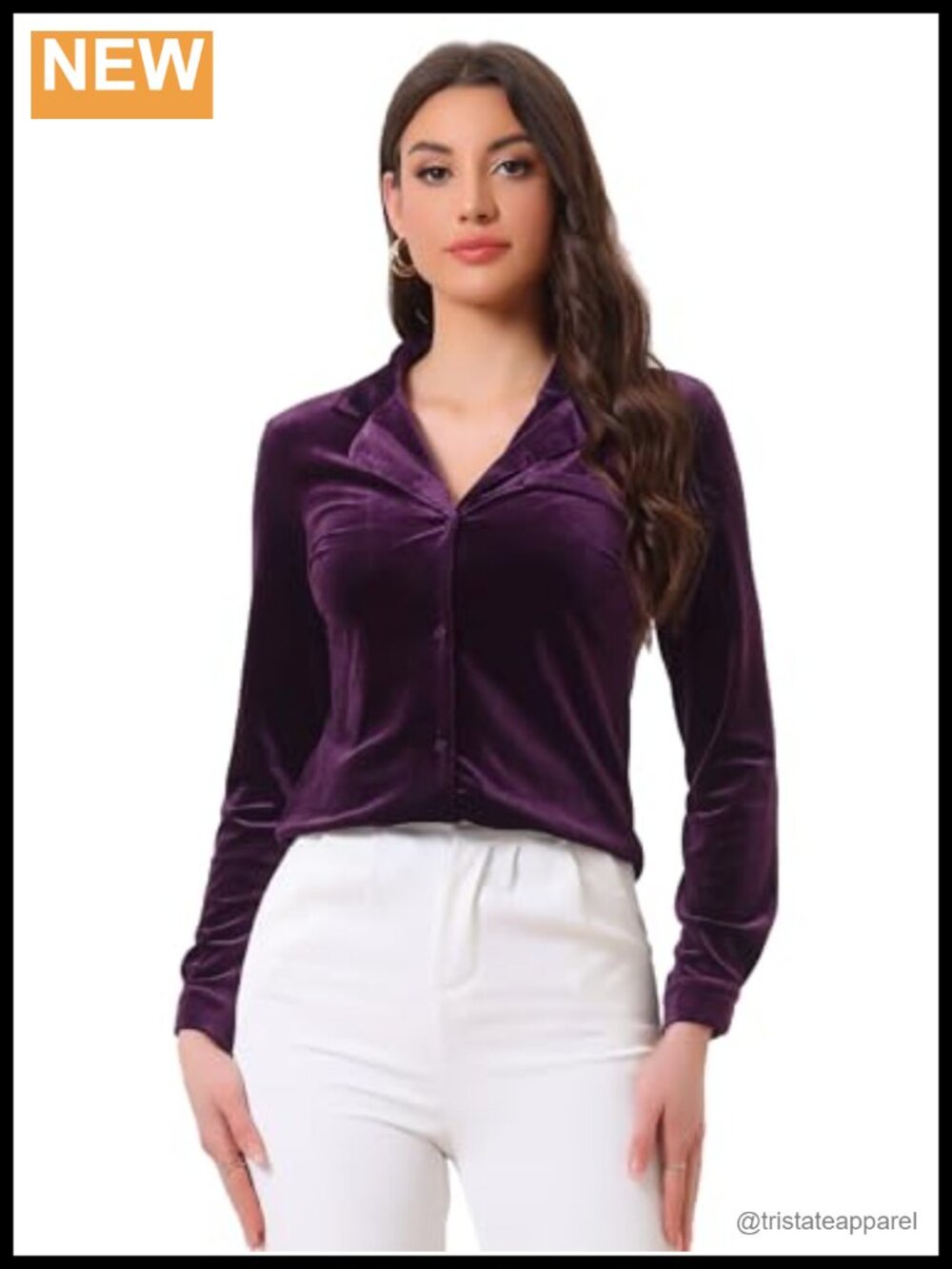 Velvet Women's Long Sleeve Button Down Shirt Blouse